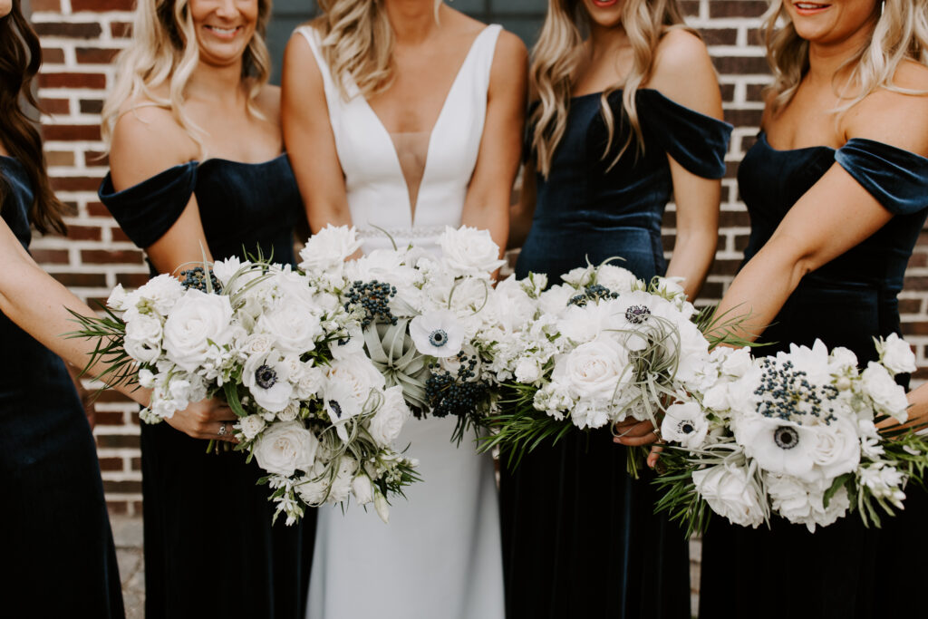 White Bridal Party Flowers